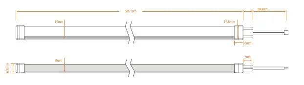 IP67 6*12mm Constant Current Side-Emitting Silicone Neon LED Strip Light