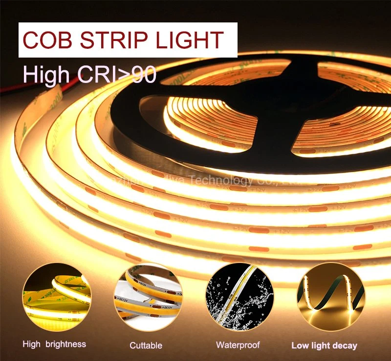 4000K 528 480 384 320 Flexible COB LED Strip Light