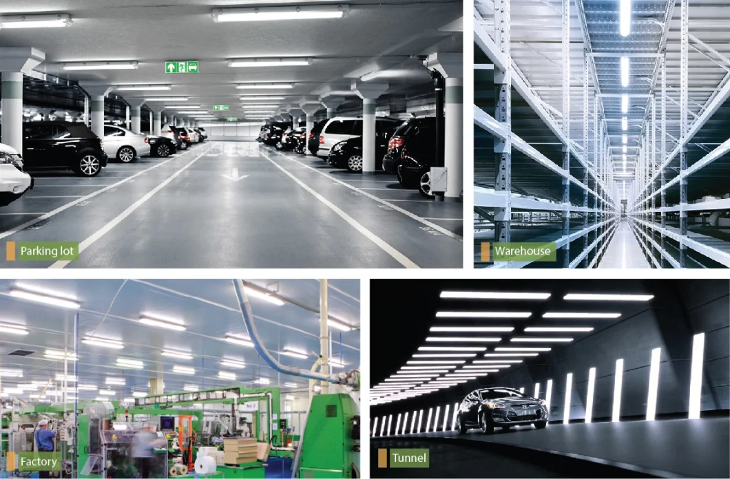 Moisture Proof Warehouse Luminaire IP65 LED High Bay Lighting Fixture Linear LED Triproof Light