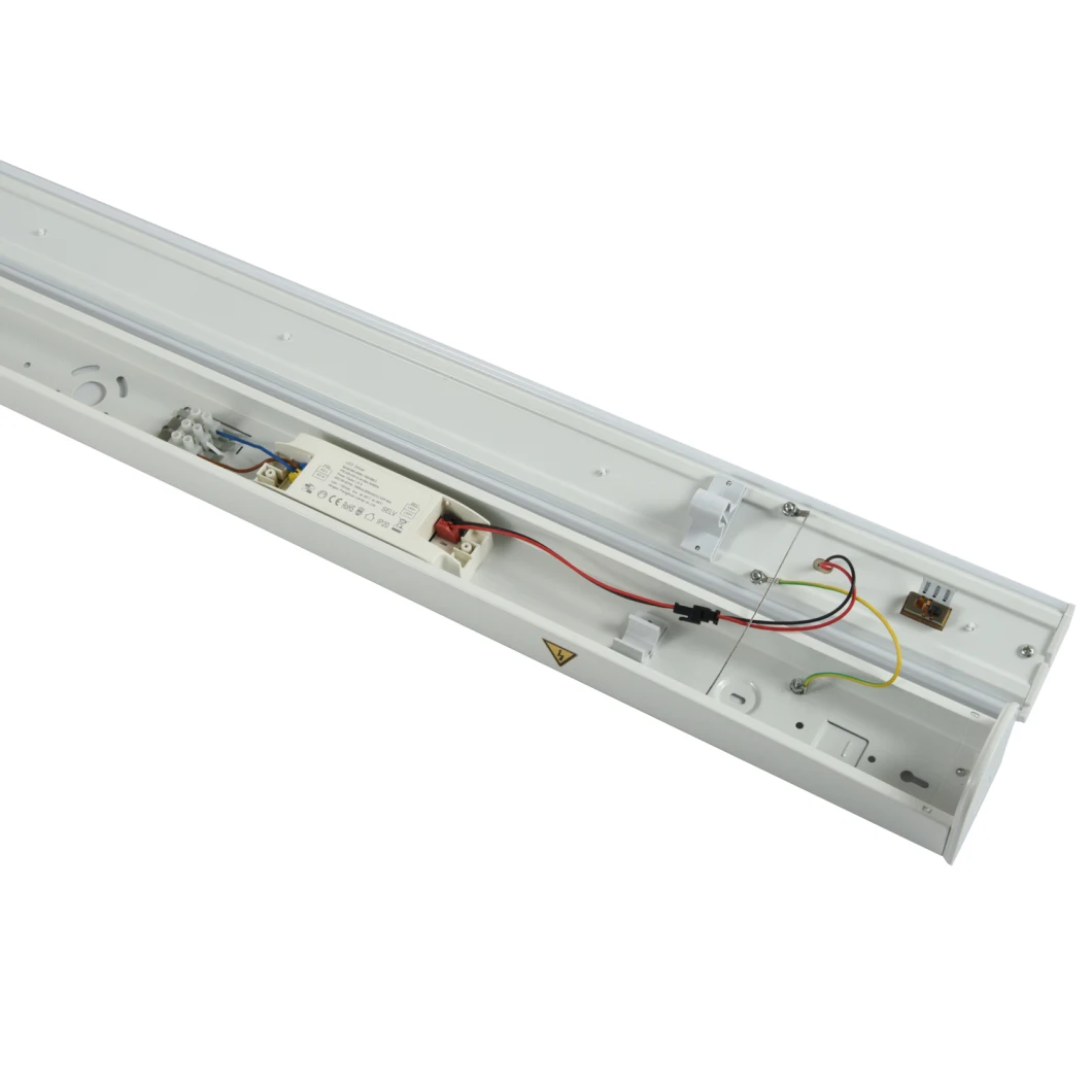 2FT 4FT 5FT 6FT LED Batten Linear Tunnel Lighting IP20 Metal Housing LED Waterproof Weatherproof White Lamp No Clips LED Triproof Tube Light Easy Install